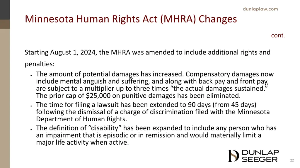 minnesota human rights act mhra changes