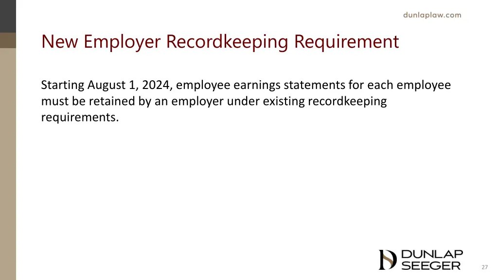new employer recordkeeping requirement