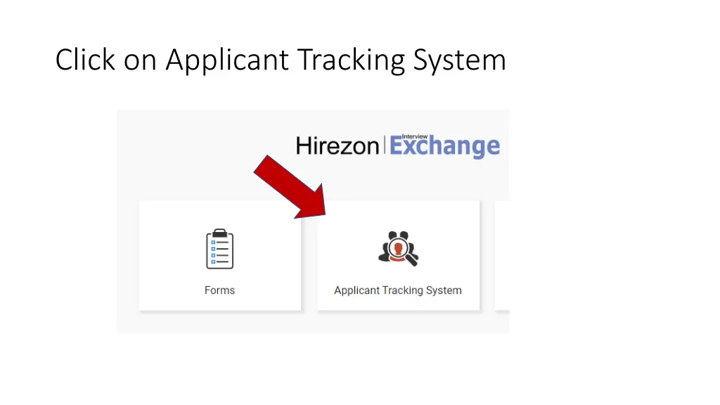 click on applicant tracking system