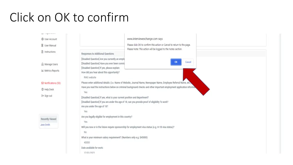 click on ok to confirm
