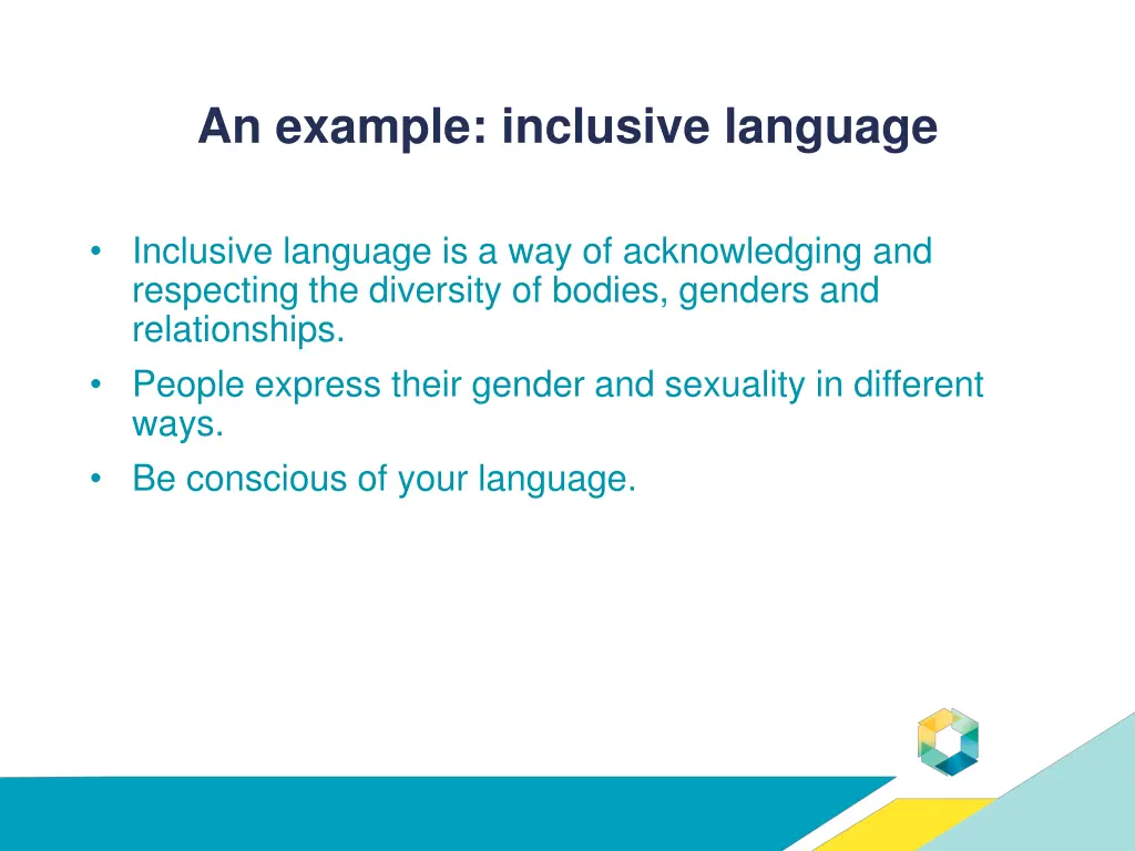 an example inclusive language