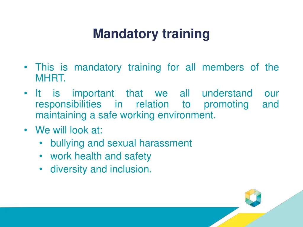 mandatory training