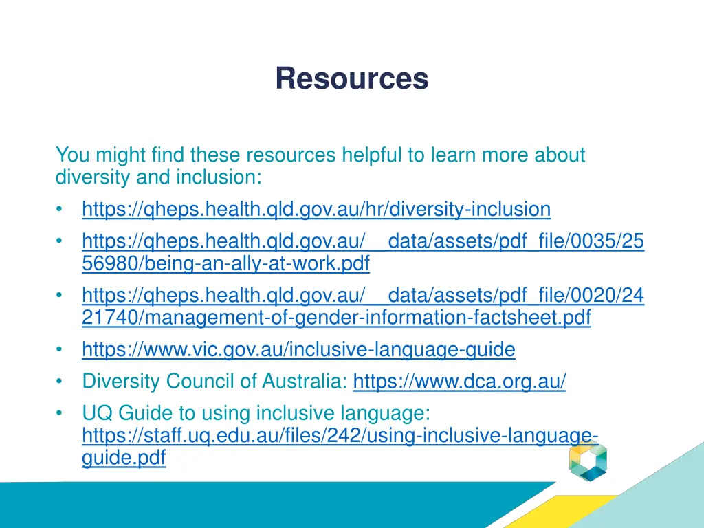 resources