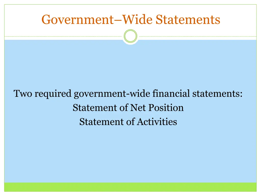 government wide statements