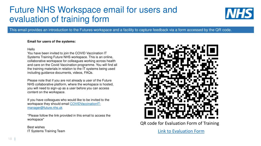 future nhs workspace email for users