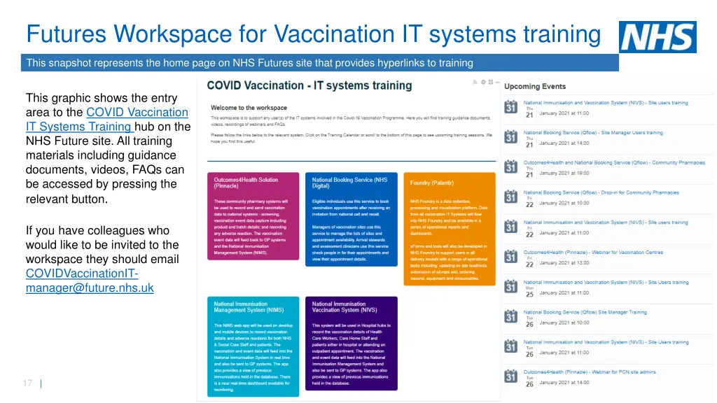 futures workspace for vaccination it systems