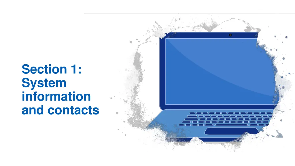 section 1 system information and contacts