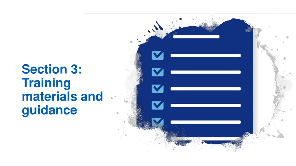 section 3 training materials and guidance