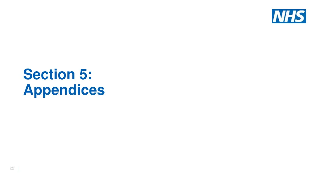 section 5 appendices