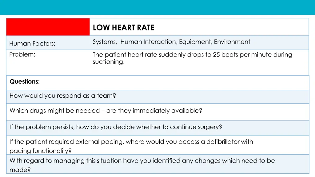 low heart rate