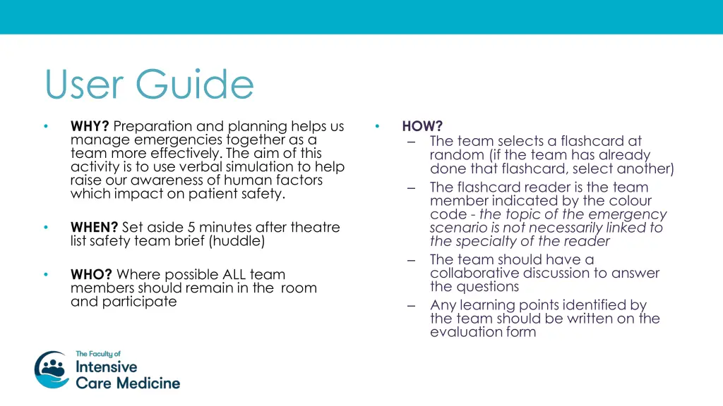 user guide