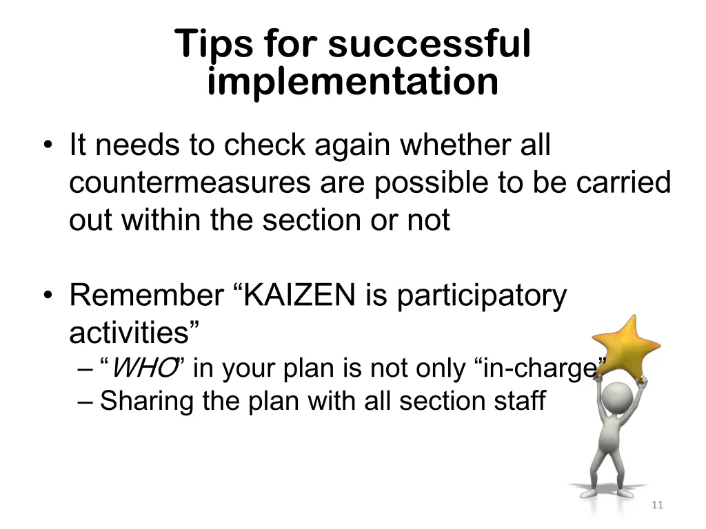 tips for successful implementation