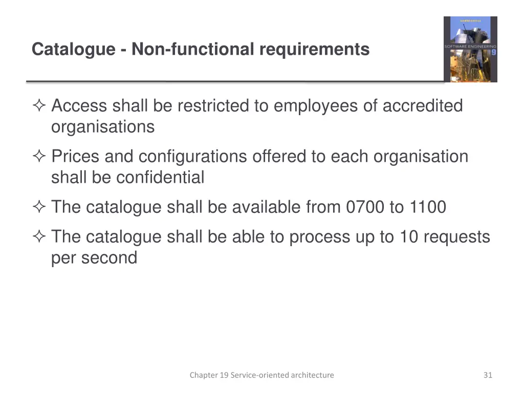 catalogue non functional requirements