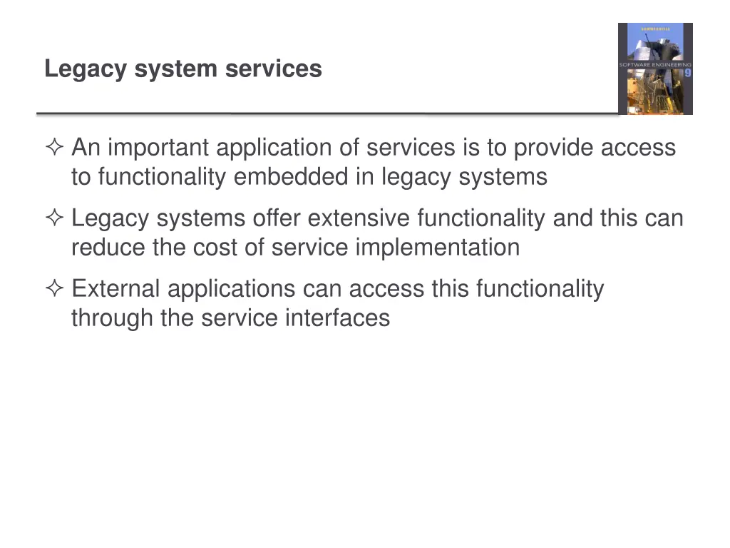 legacy system services