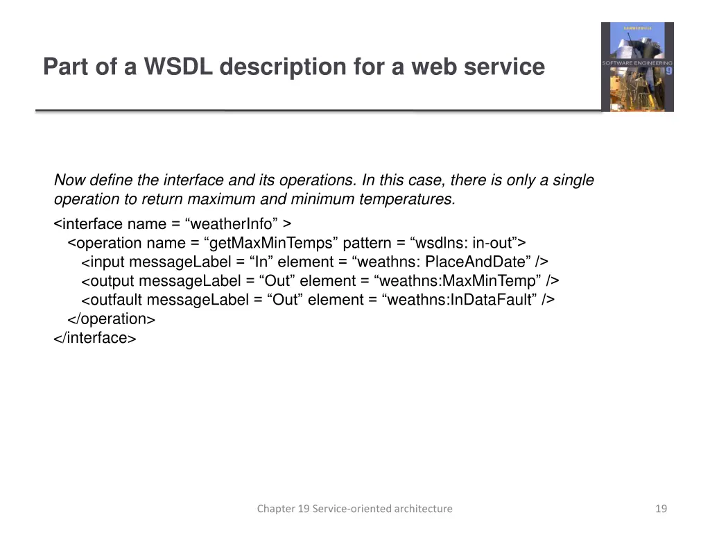 part of a wsdl description for a web service 1