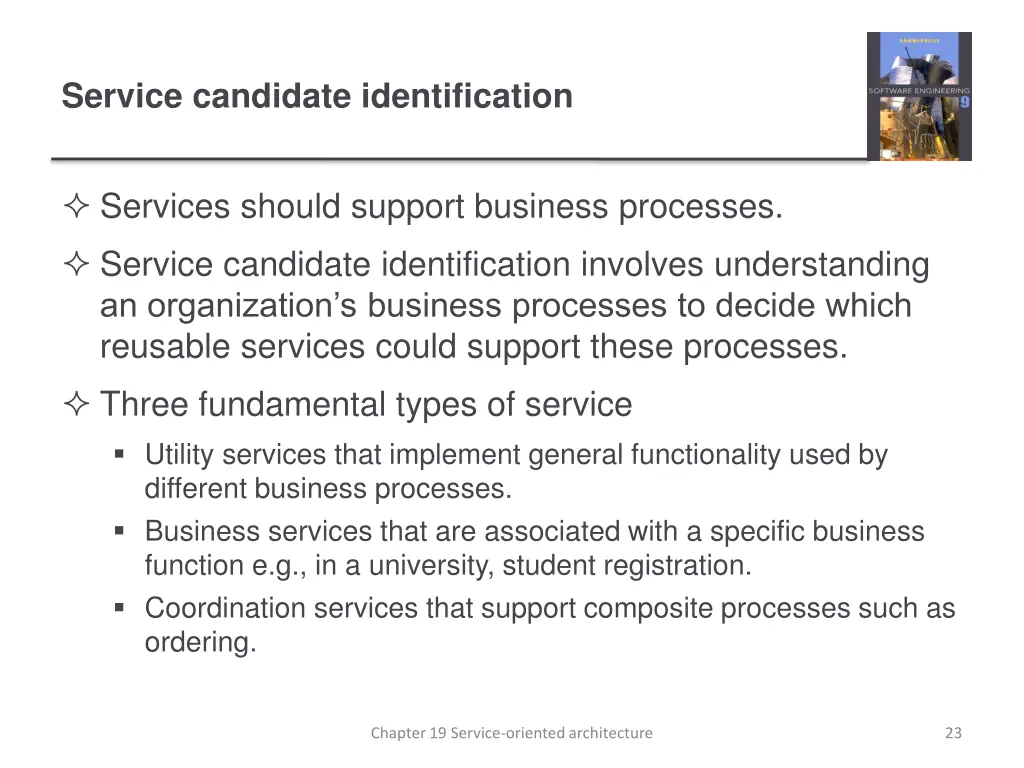 service candidate identification