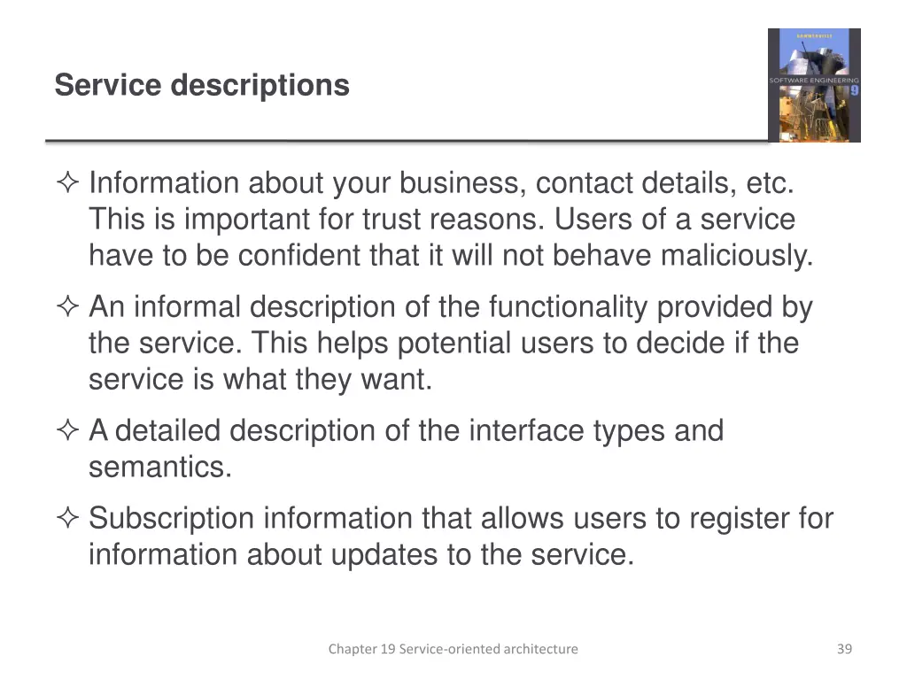service descriptions