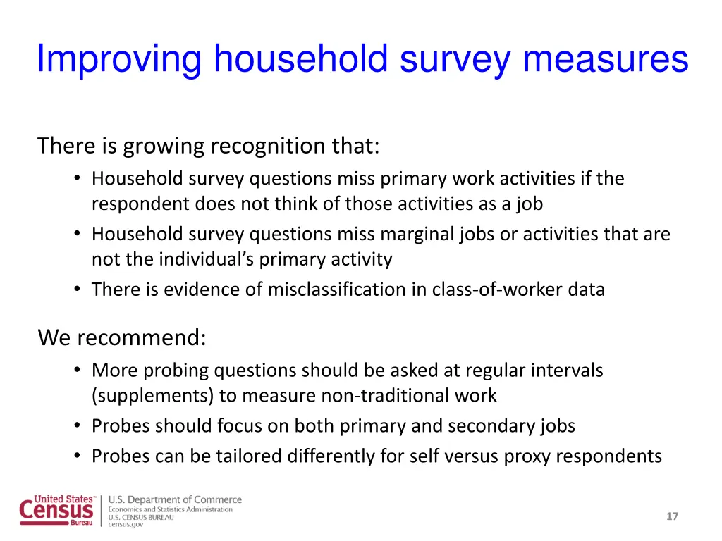 improving household survey measures 1
