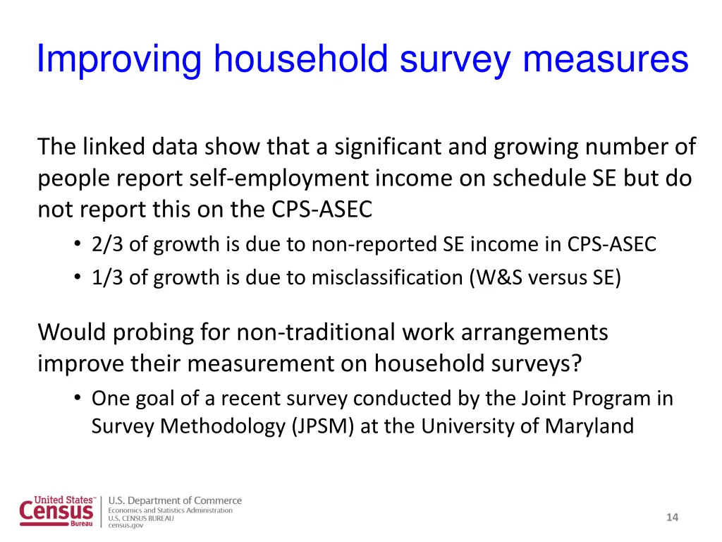 improving household survey measures