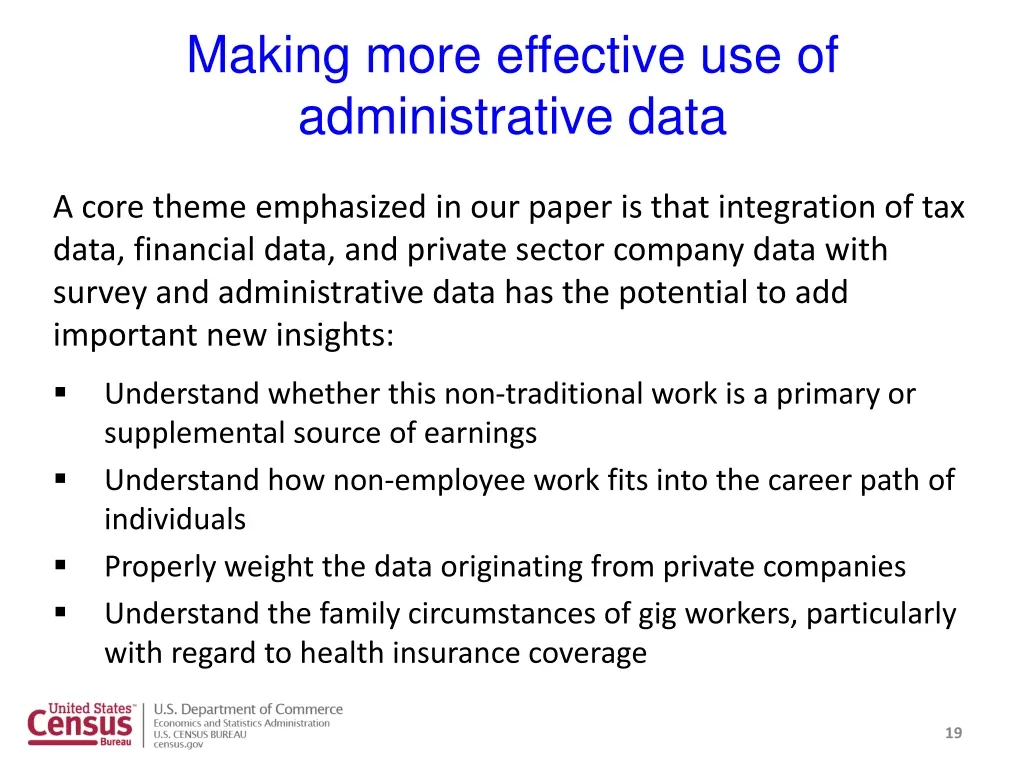 making more effective use of administrative data 1