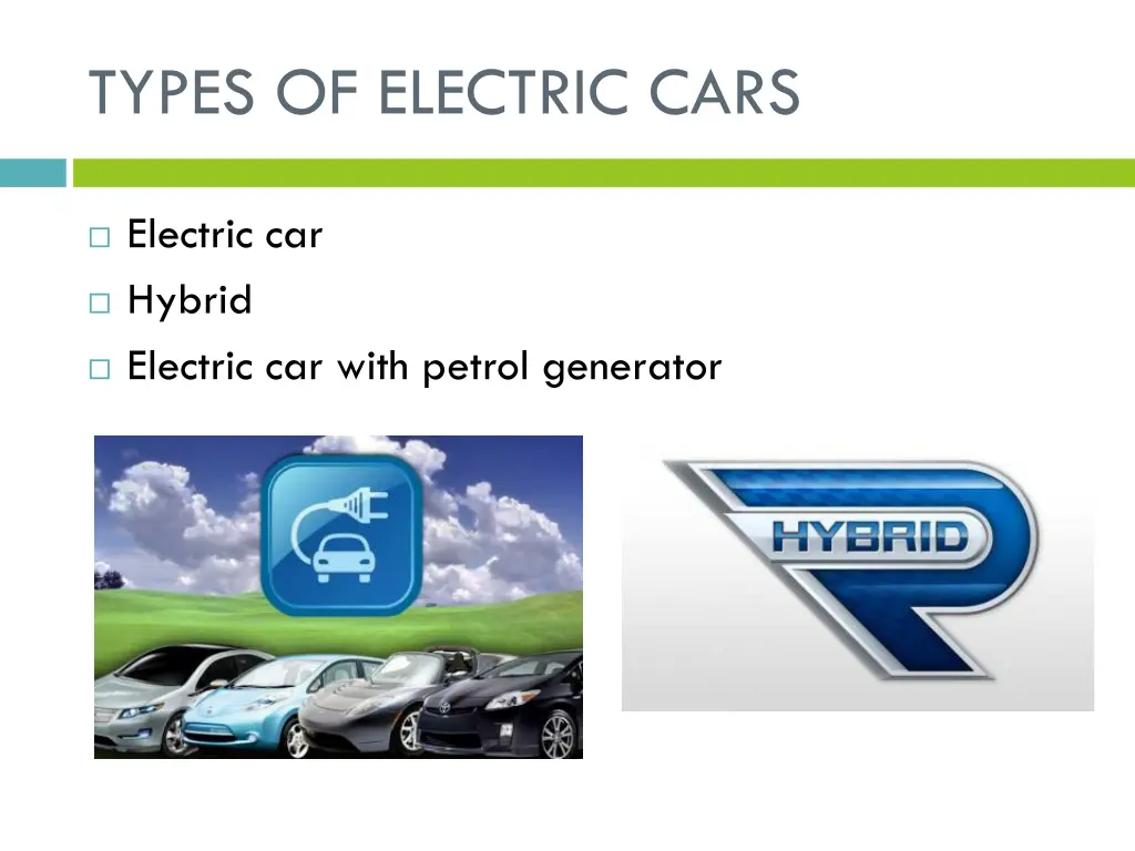 types of electric cars