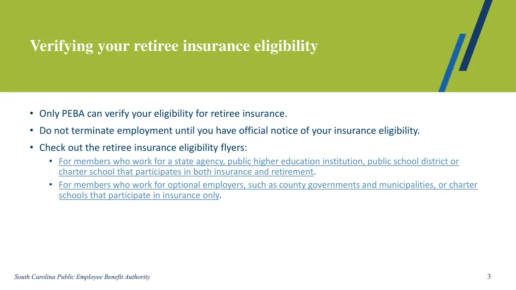 verifying your retiree insurance eligibility