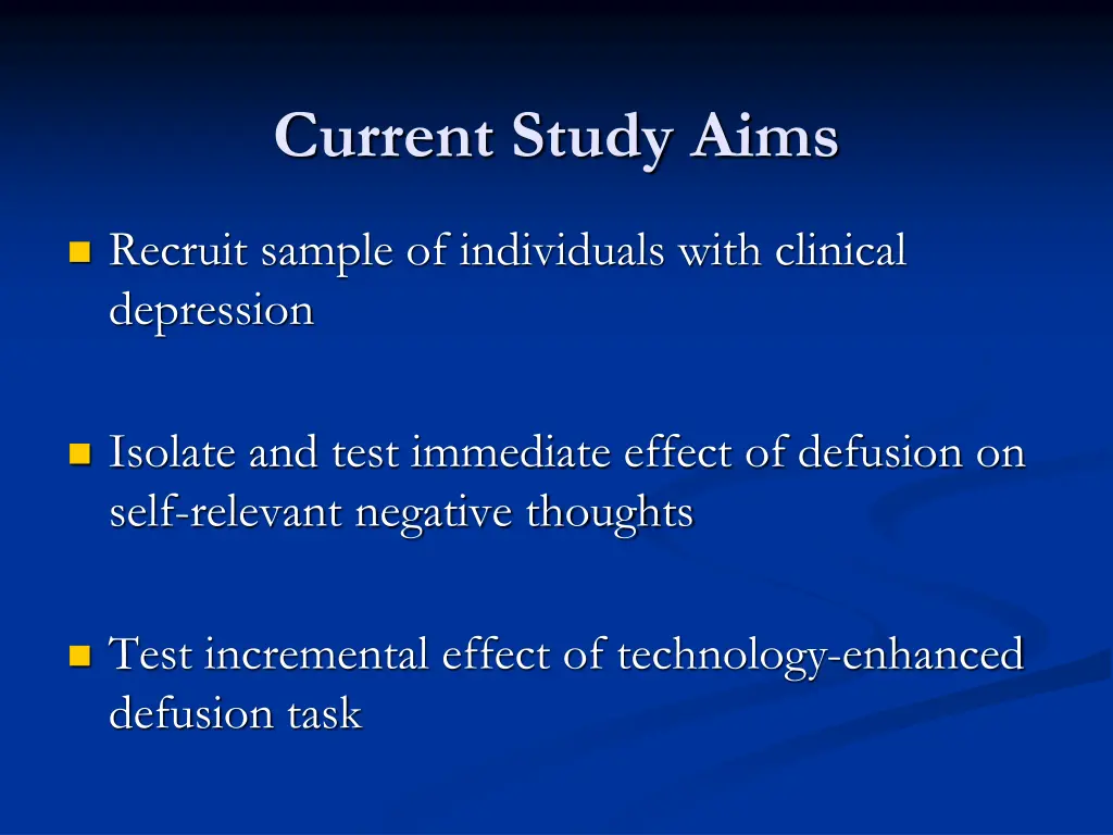 current study aims