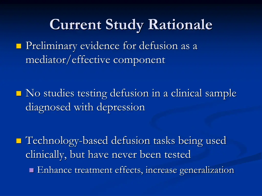 current study rationale