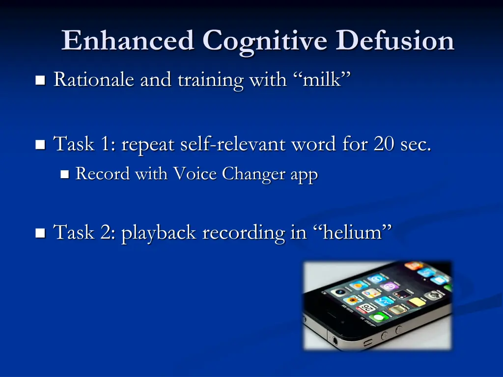 enhanced cognitive defusion