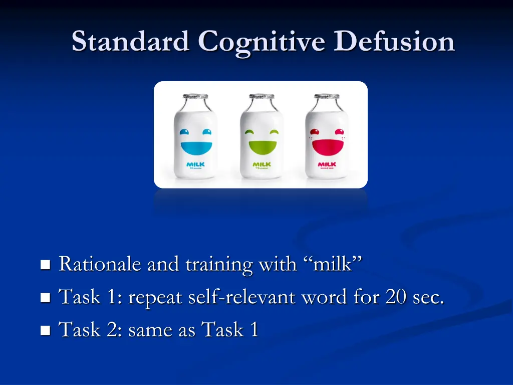 standard cognitive defusion