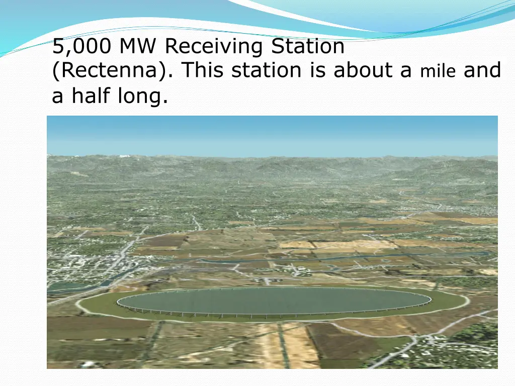 5 000 mw receiving station rectenna this station
