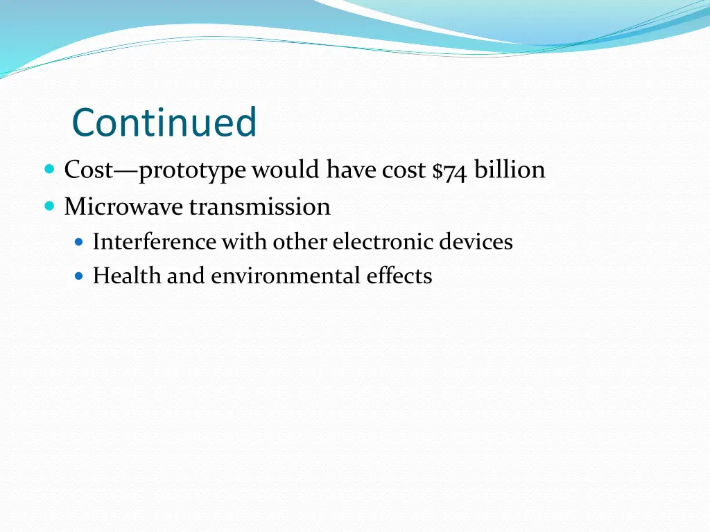 continued cost prototype would have cost