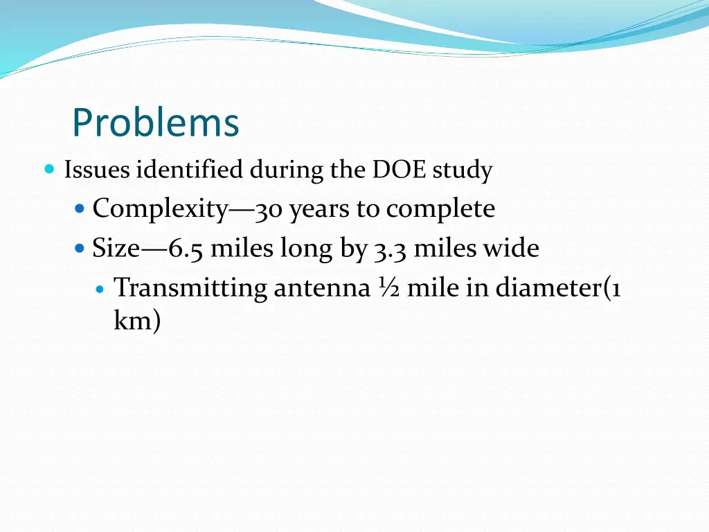 problems issues identified during the doe study