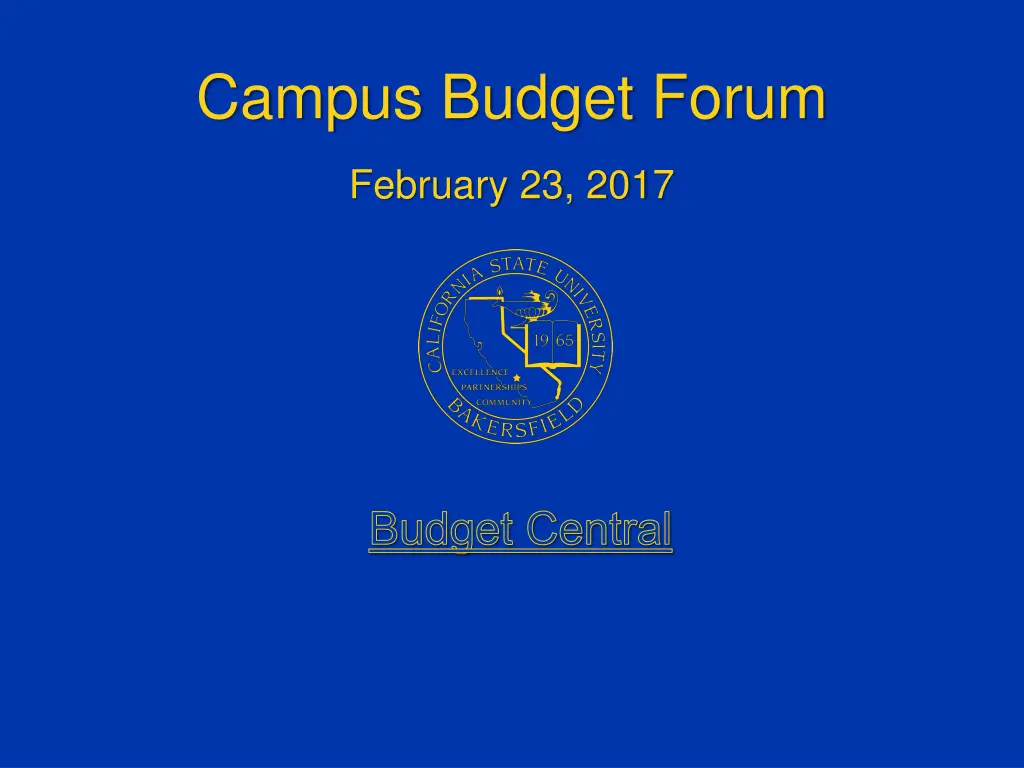 campus budget forum