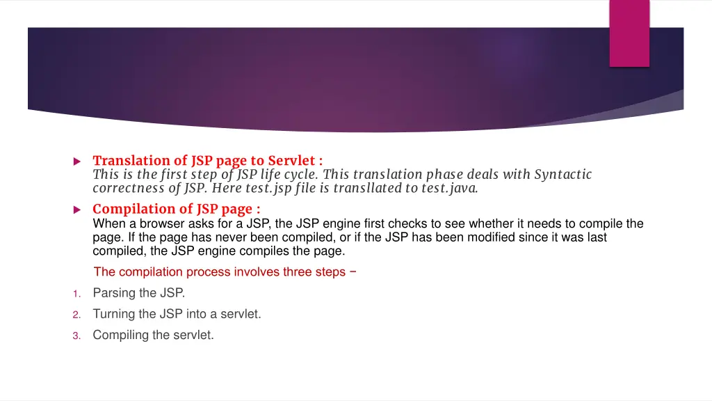 translation of jsp page to servlet this