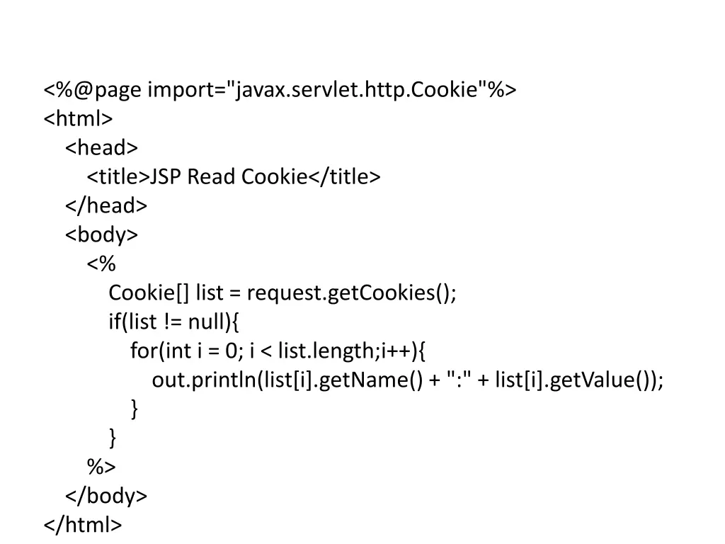 @page import javax servlet http cookie html head