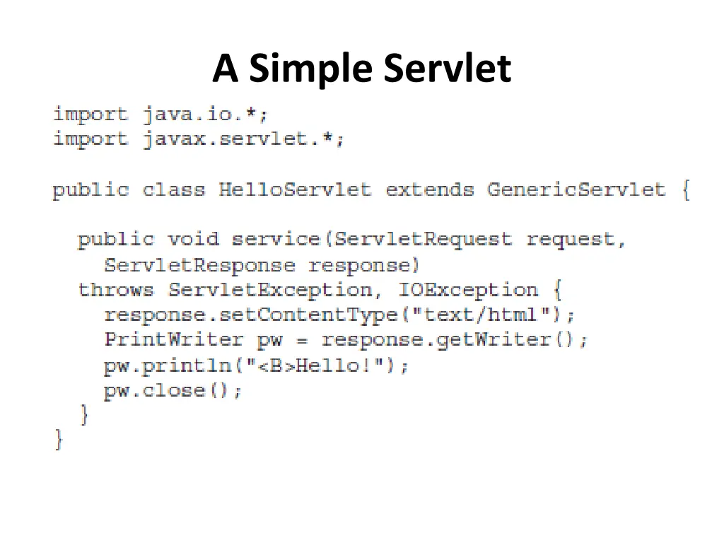 a simple servlet