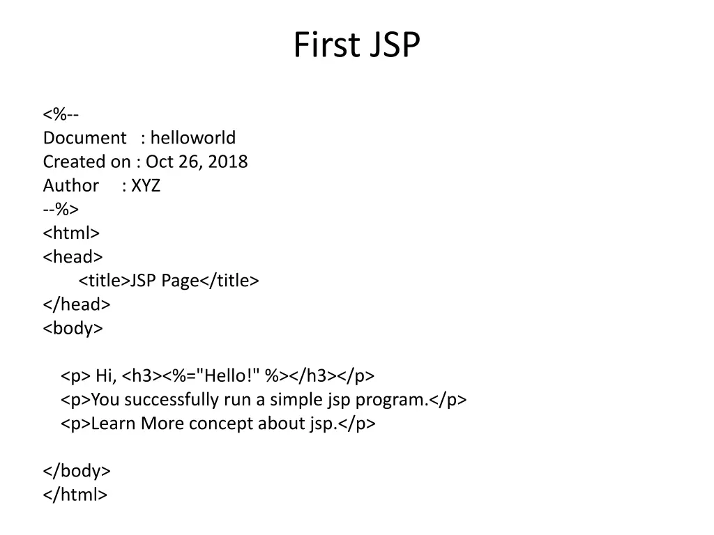 first jsp
