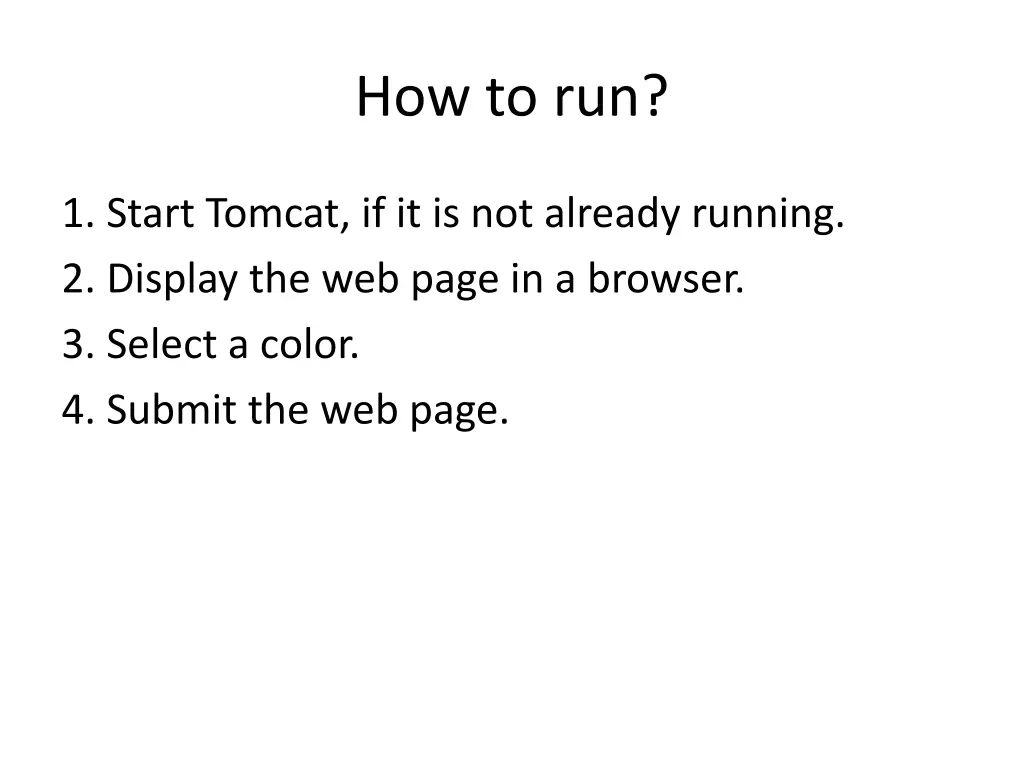 how to run