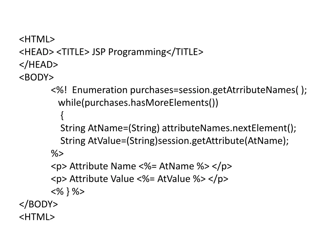 html head title jsp programming title head body