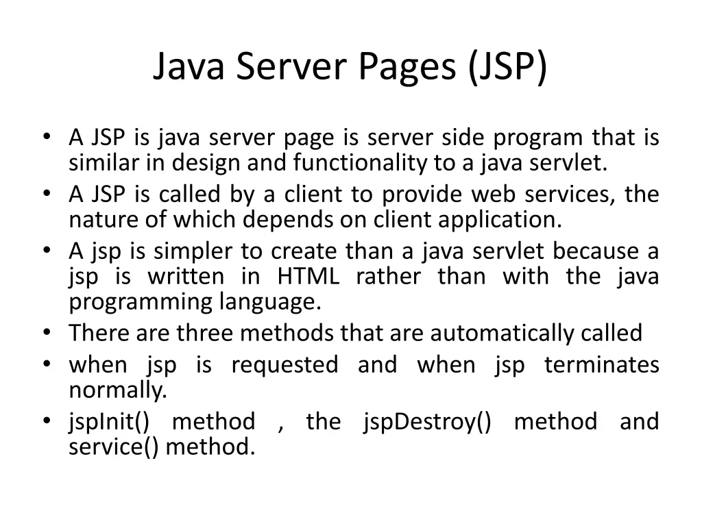 java server pages jsp