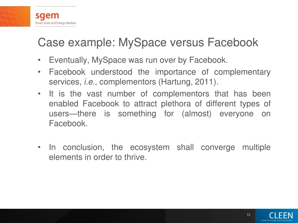 case example myspace versus facebook