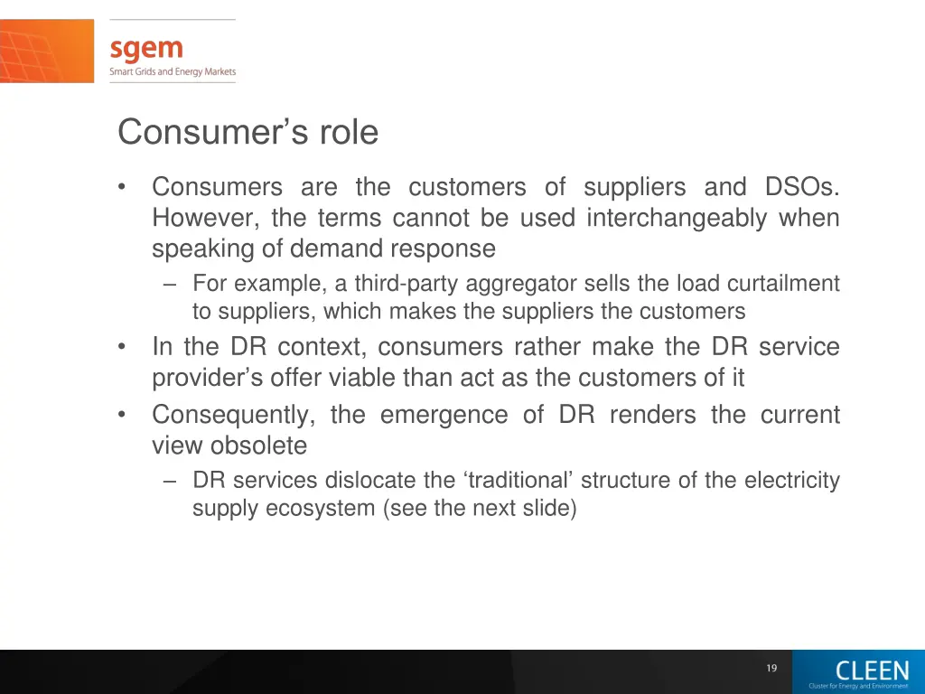 consumer s role