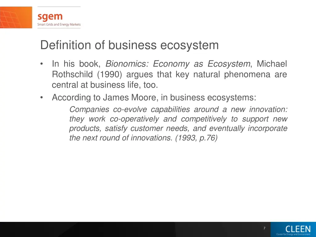 definition of business ecosystem