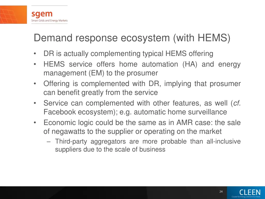 demand response ecosystem with hems 1