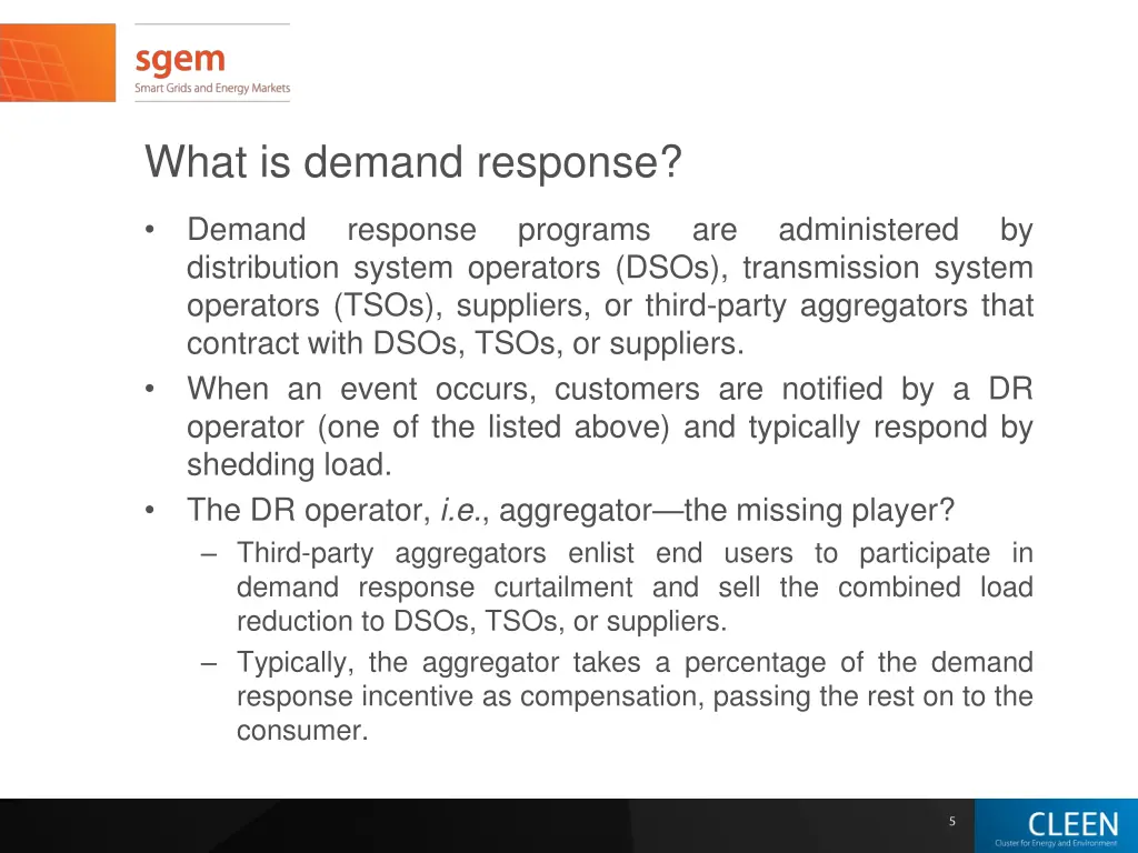 what is demand response 1