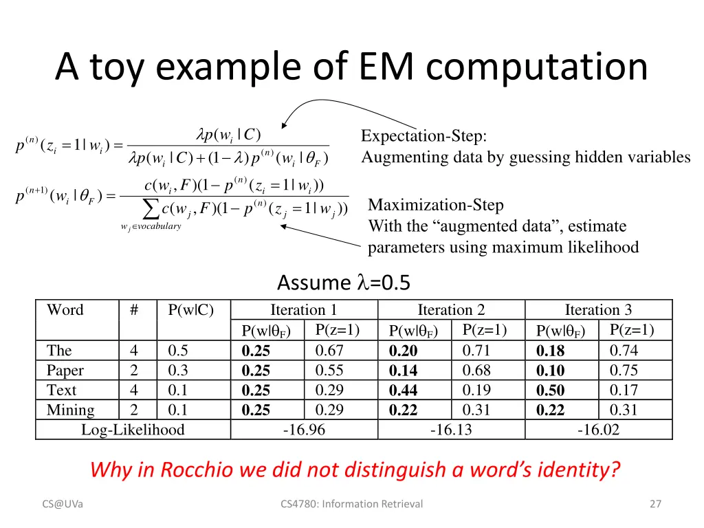 a toy example of em computation