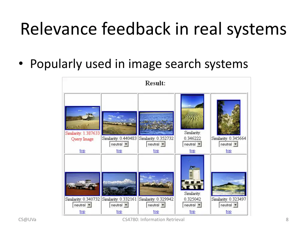 relevance feedback in real systems 1