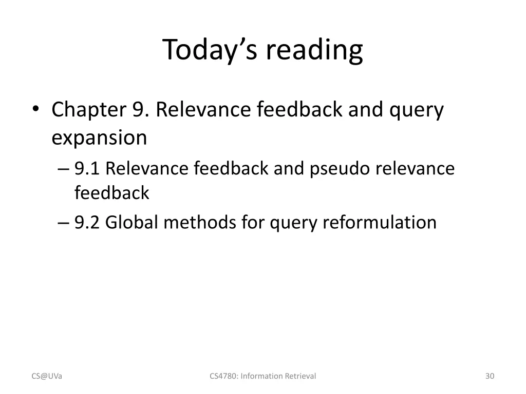 today s reading