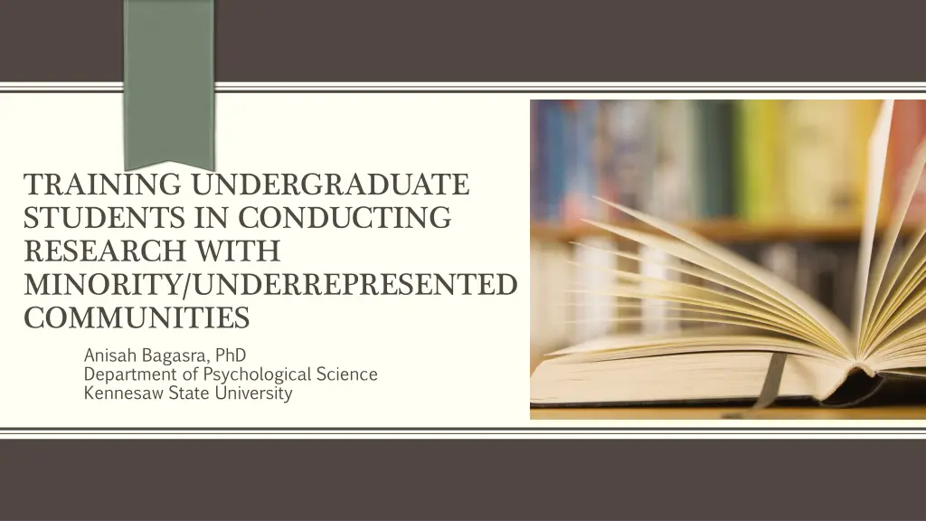 training undergraduate students in conducting